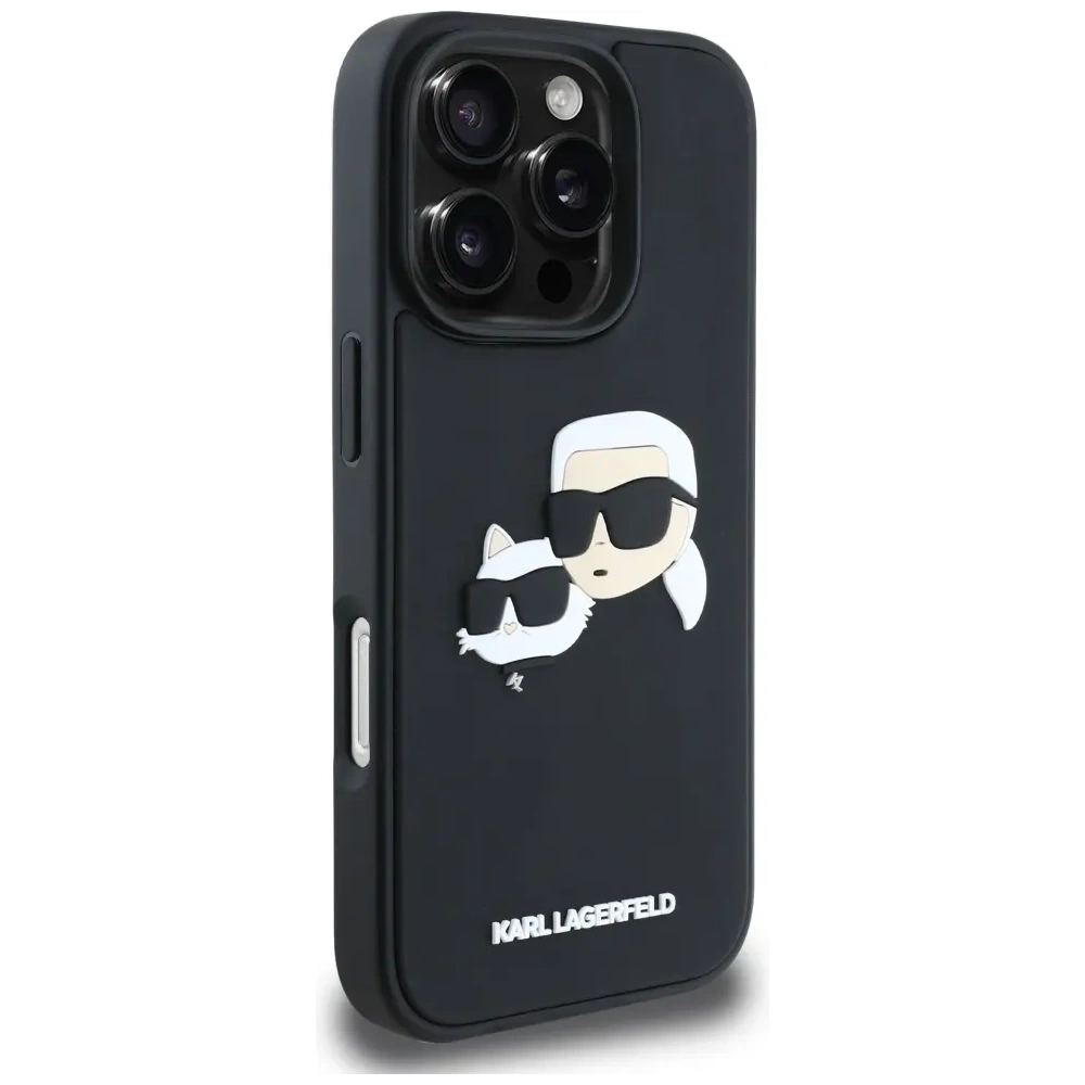 Hurtownia GSM - Etui Karl Lagerfeld HC 3D Rubber Double Heads do Apple iPhone 16 Pro černé - KLD21892 - {ean13} - Hurt