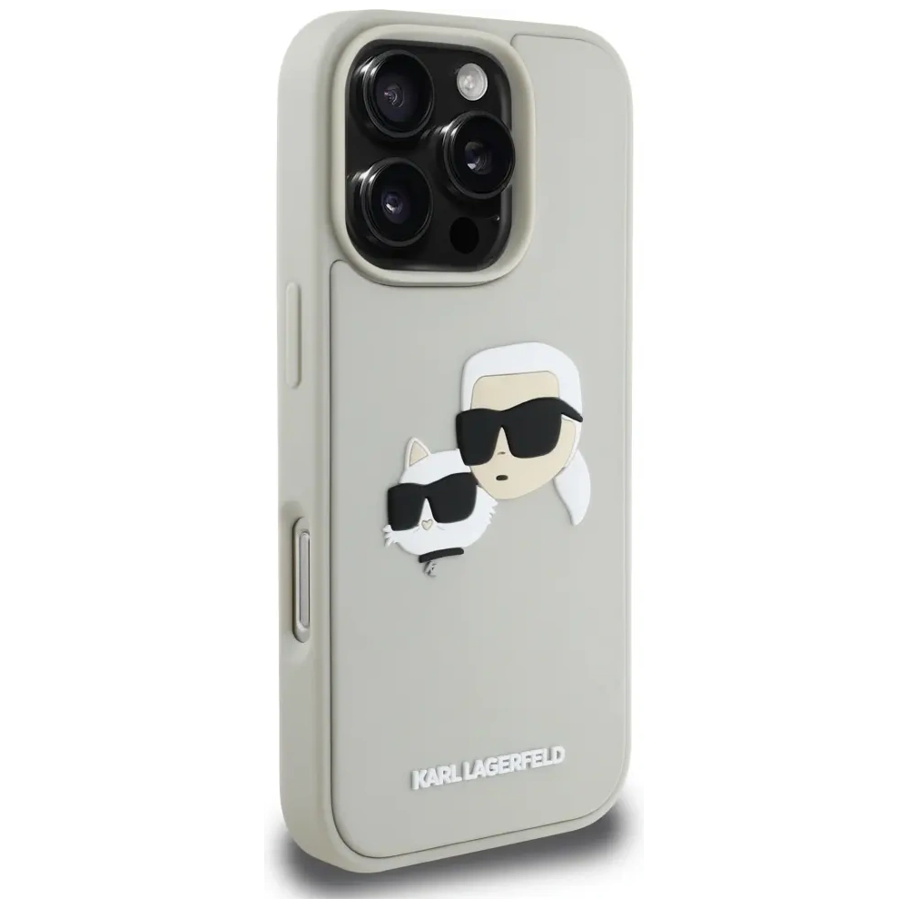 Hurtownia GSM - Karl Lagerfeld HC 3D Rubber Double Heads Apple iPhone 16 Pro Max bej - KLD21893 - {ean13} - Hurt
