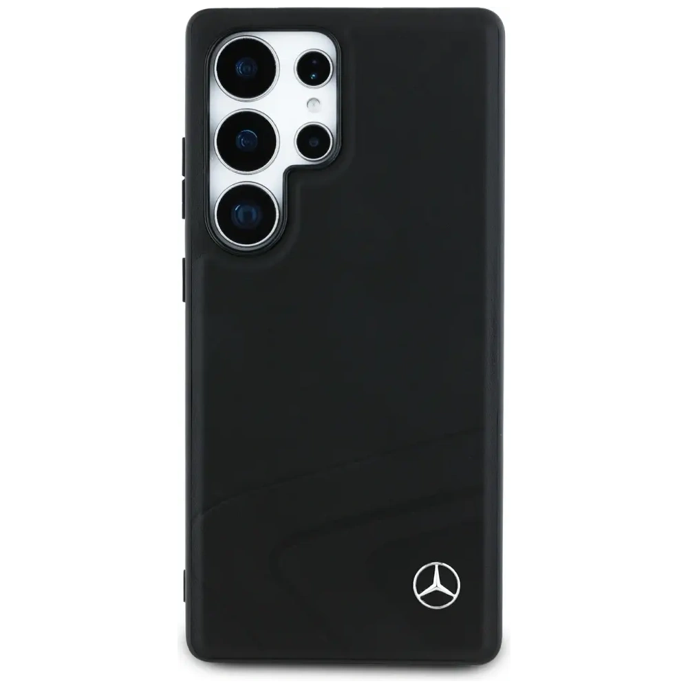 Hurtownia GSM - Mercedes Bőr Horizontális Dombornyomott Görbék MagSafe Samsung Galaxy S25 Ultra fekete - MRS302 - {ean13} - Hurt