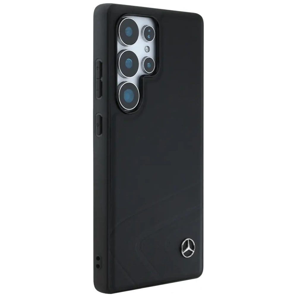 Hurtownia GSM - Mercedes Piele Orizontală Debossed Curves MagSafe Samsung Galaxy S25 Ultra negru - MRS302 - {ean13} - Hurt
