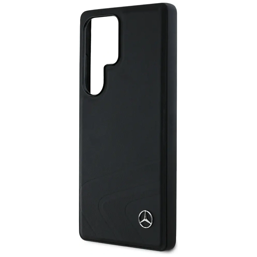 Wholesale Mercedes Leather Horizontal Debossed Curves MagSafe Samsung Galaxy S25 Ultra black - MRS302 - {ean13} - Hurt