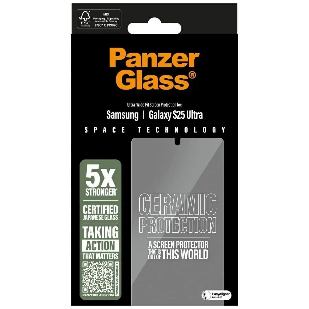 Hurtownia GSM - Keramické sklo PanzerGlass Ultra-Wide Fit pro Samsung Galaxy S25 Ultra keramické - PZG799 - {ean13} - Hurt