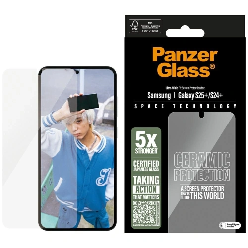 Szkło ceramiczne PanzerGlass Ultra-Wide Fit do Samsung Galaxy S25+ Plus ceramic
