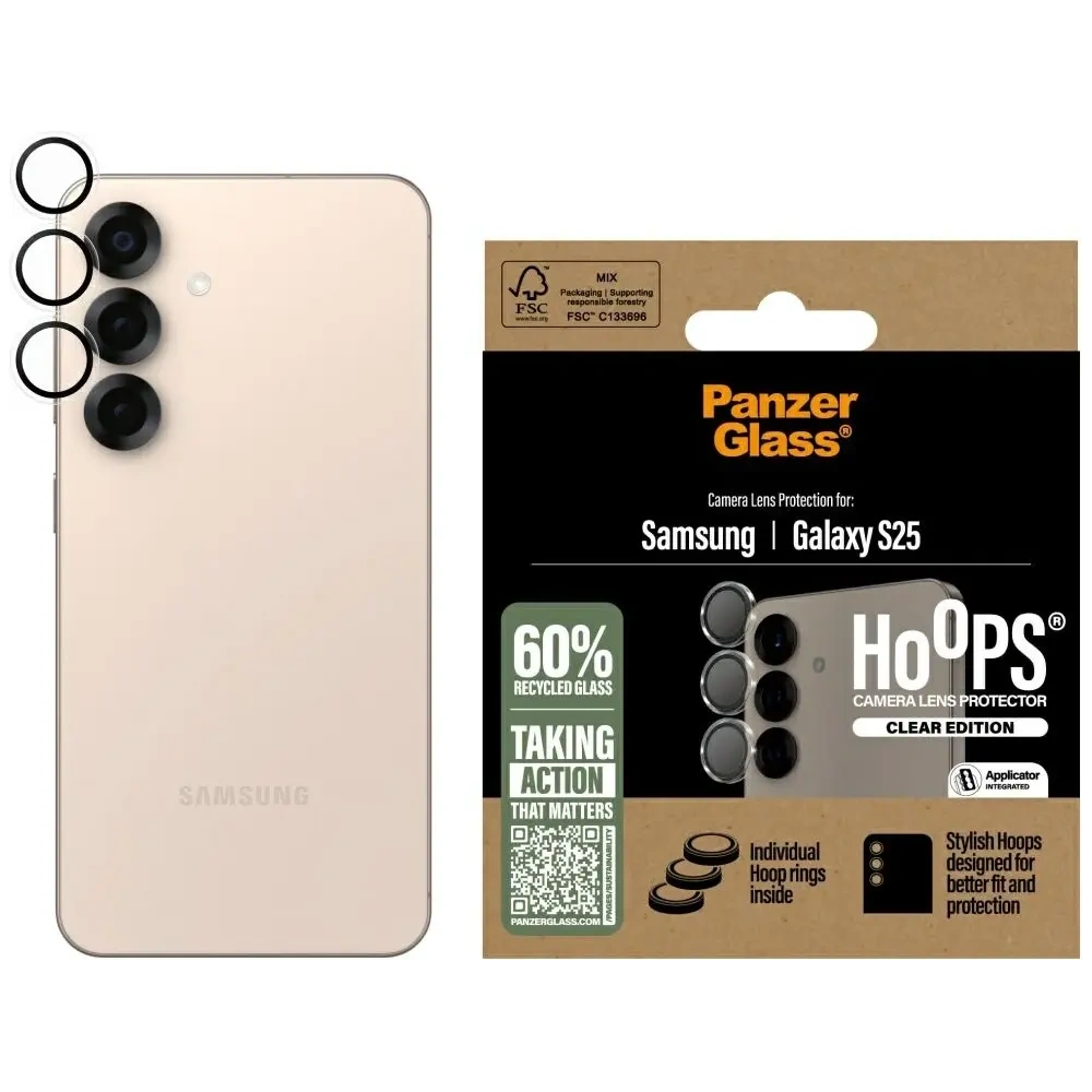Hurtownia GSM - Tvrdé sklo na objektiv PanzerGlass Hoops Lens Protector pro Samsung Galaxy S25 průhledné - PZG802 - {ean13} - Hurt