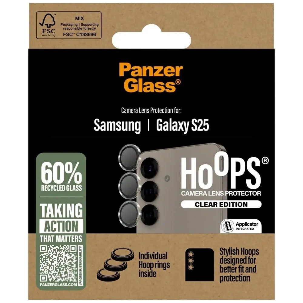 Hurtownia GSM - Tvrdé sklo na objektiv PanzerGlass Hoops Lens Protector pro Samsung Galaxy S25 průhledné - PZG802 - {ean13} - Hurt