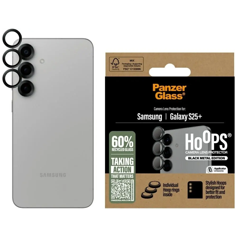 Hurtownia GSM - PanzerGlass Gyűrűs Lencsevédő Samsung Galaxy S25+ Plus fekete - PZG805 - {ean13} - Hurt