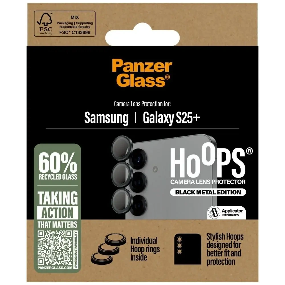 Hurtownia GSM - PanzerGlass Gyűrűs Lencsevédő Samsung Galaxy S25+ Plus fekete - PZG805 - {ean13} - Hurt