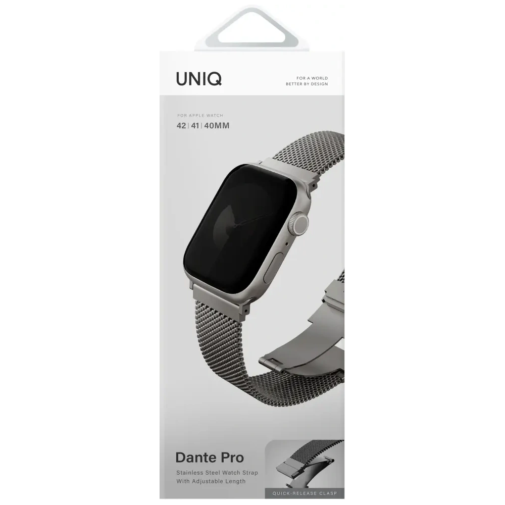Hurtownia GSM - UNIQ Dante Pro Pánt Apple Óra 42/41/40mm Rozsdamentes Acél titán ezüst - UNIQ1453 - {ean13} - Hurt