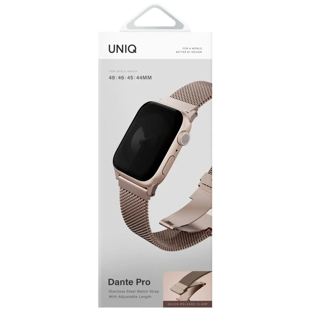 Hurtownia GSM - UNIQ Dante Pro Strap Apple Watch 49/46/45/44mm rozsdamentes acél fém rózsaszín - UNIQ1454 - {ean13} - Hurt