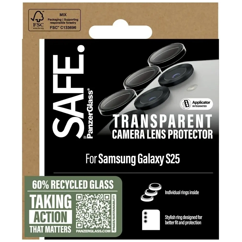 Hurtownia GSM - Szkło hartowane na obiektyw SAFE by PanzerGlass Rings Lens Protector do Samsung Galaxy S25 przezroczysty - PZG806 - {ean13} - Hurt