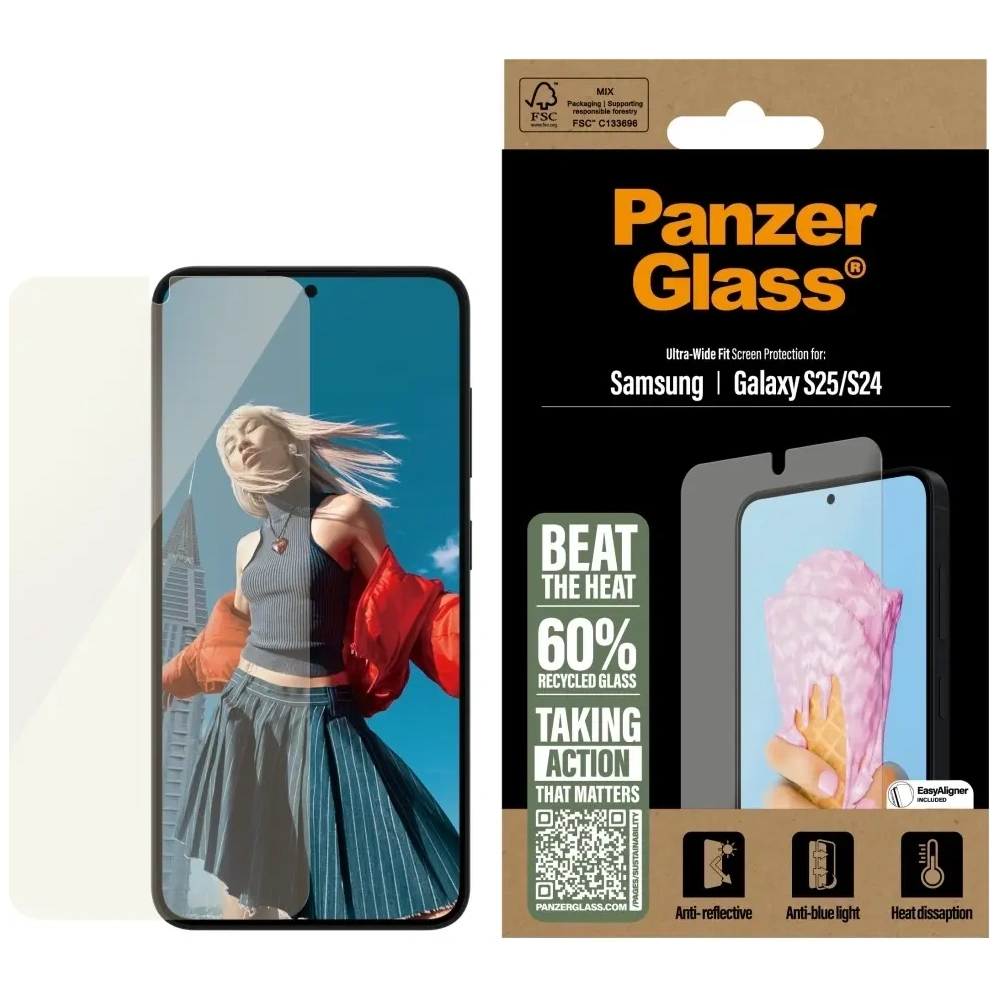 Hurtownia GSM - Szkło hartowane PanzerGlass All-in-One Ultra-Wide Fit do Samsung Galaxy S25 - PZG809 - {ean13} - Hurt