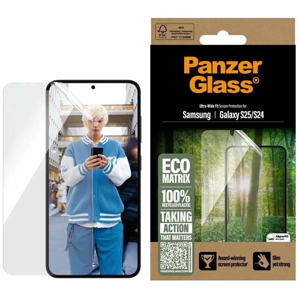 Hurtownia GSM - PanzerGlass Eco Matrix Ultra-Wide Fit Samsung Galaxy S25 - PZG812 - {ean13} - Hurt