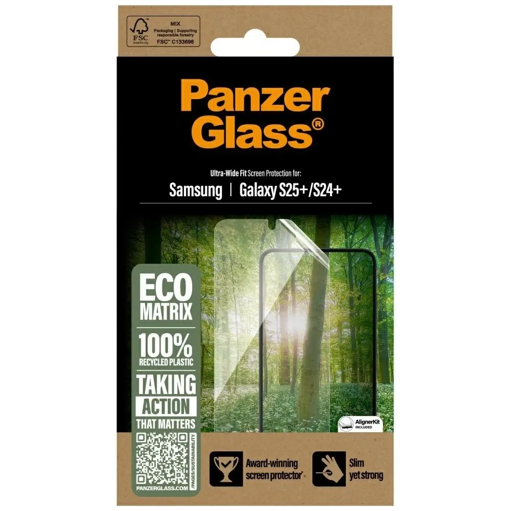 Hurtownia GSM - Szkło hartowane PanzerGlass Eco Matrix Ultra-Wide Fit do Samsung Galaxy S25+ Plus - PZG814 - {ean13} - Hurt