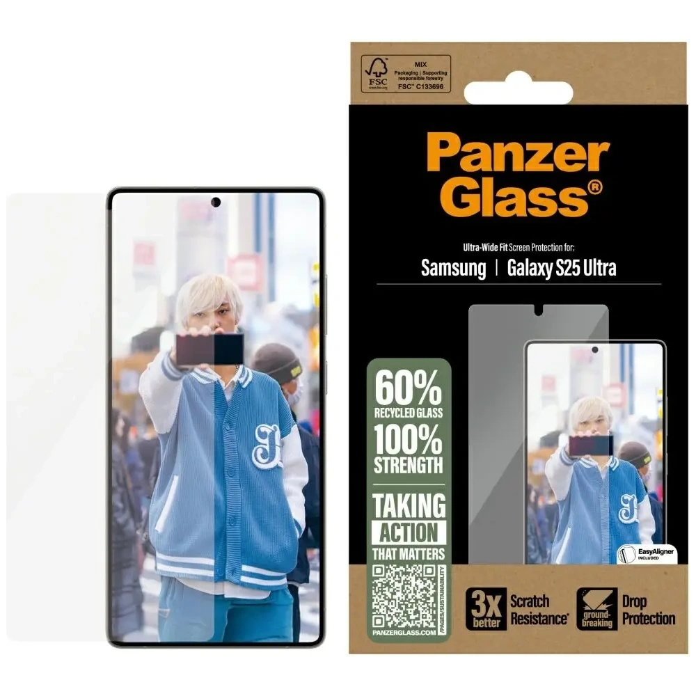 Hurtownia GSM - Tvrzené sklo PanzerGlass Ultra-Wide Fit pro Samsung Galaxy S25 Ultra - PZG816 - {ean13} - Hurt