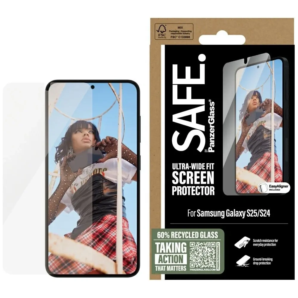 Hurtownia GSM - SAFE von PanzerGlass Ultra-Wide Fit Samsung Galaxy S25 - PZG818 - {ean13} - Hurt