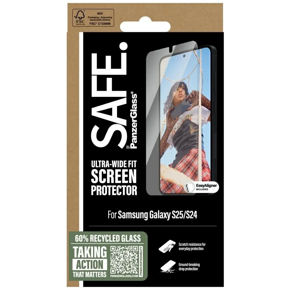 Hurtownia GSM - SAFE von PanzerGlass Ultra-Wide Fit Samsung Galaxy S25 - PZG818 - {ean13} - Hurt