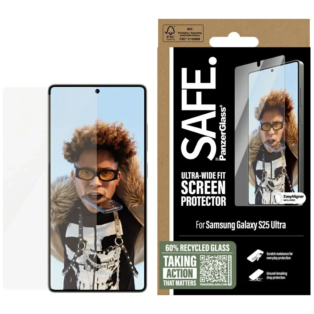 Hurtownia GSM - Szkło hartowane SAFE by PanzerGlass Ultra-Wide Fit do Samsung Galaxy S25 Ultra - PZG819 - {ean13} - Hurt