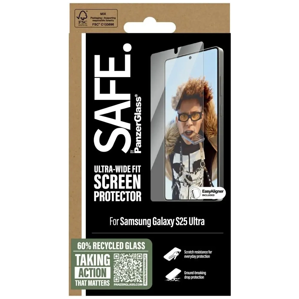 Hurtownia GSM - Szkło hartowane SAFE by PanzerGlass Ultra-Wide Fit do Samsung Galaxy S25 Ultra - PZG819 - {ean13} - Hurt