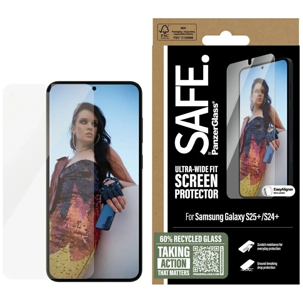 Hurtownia GSM - SAFE by PanzerGlass Ultra-Wide Fit Samsung Galaxy S25+ Plus - PZG820 - {ean13} - Hurt