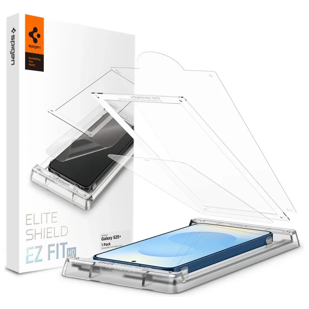 Wholesale Spigen Elite Shield ez Fit HD Samsung Galaxy S25+ Plus Clear - SPN16654 - {ean13} - Hurt