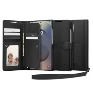 Wholesale Spigen Wallet S Samsung Galaxy S25 Ultra Black - SPN16655 - {ean13} - Hurt
