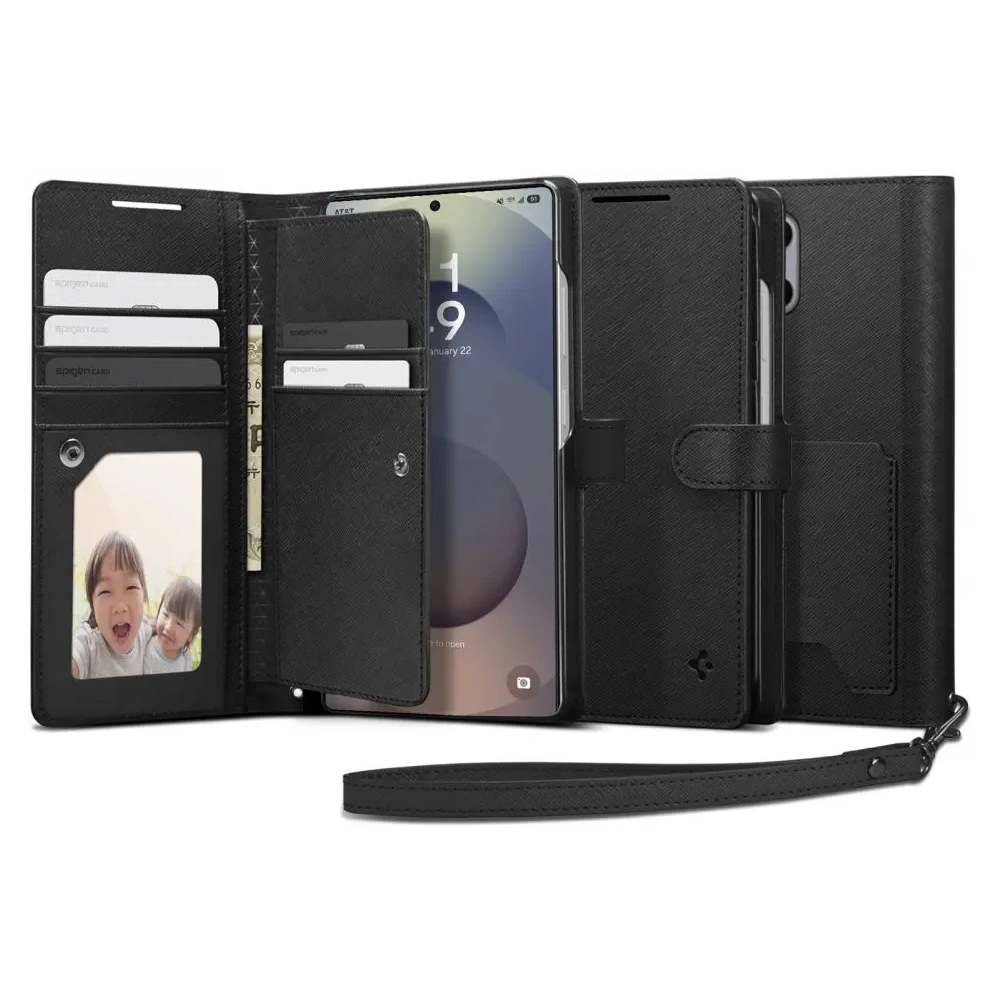 Hurtownia GSM - Spigen Wallet S Samsung Galaxy S25 Ultra Fekete - SPN16655 - {ean13} - Hurt