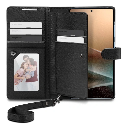 Etui z klapką Spigen Wallet S Samsung Galaxy S25 Ultra Black