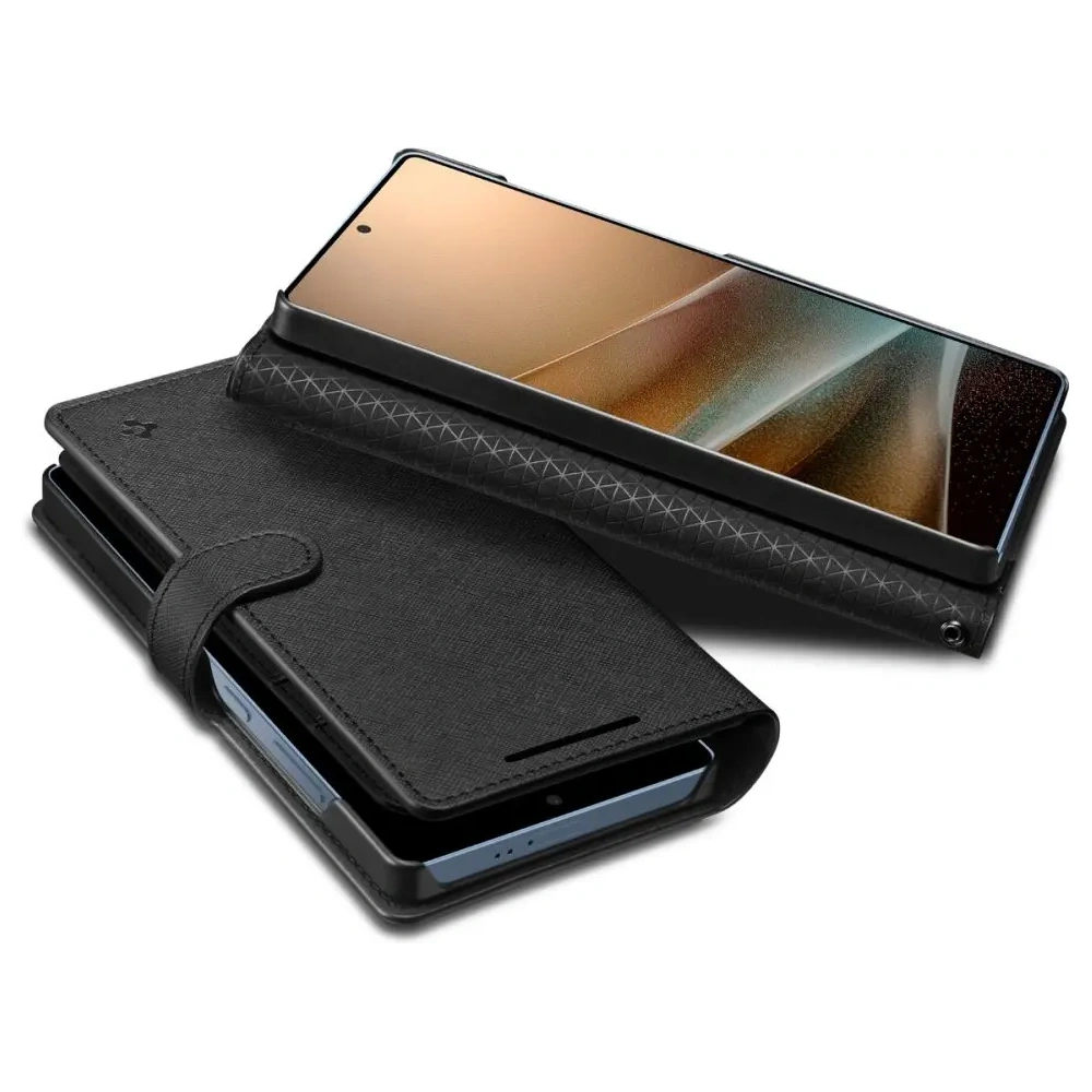 Wholesale Spigen Wallet S Samsung Galaxy S25 Ultra Black - SPN16655 - {ean13} - Hurt