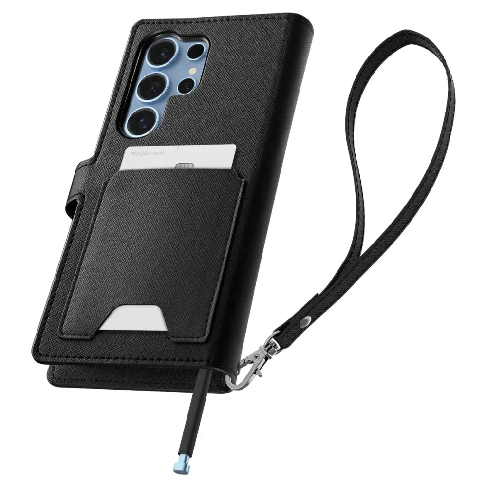 Wholesale Spigen Wallet S Samsung Galaxy S25 Ultra Black - SPN16655 - {ean13} - Hurt