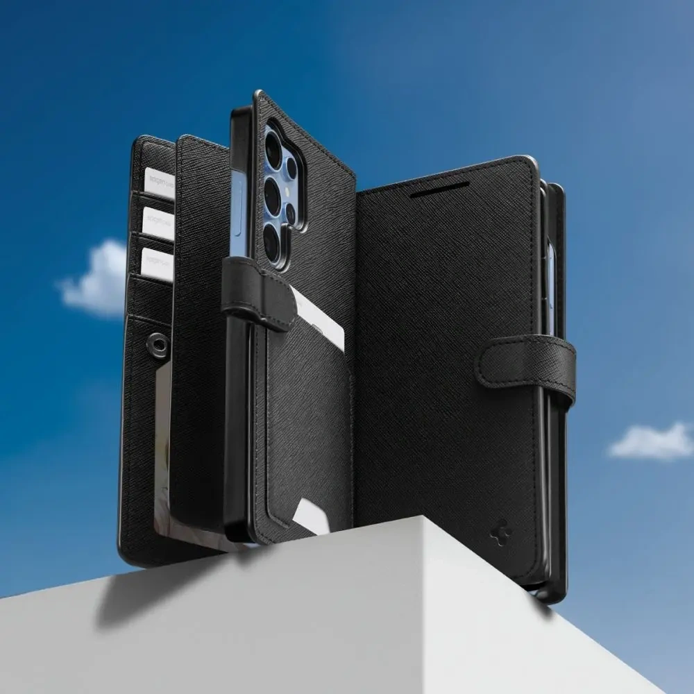 Wholesale Spigen Wallet S Samsung Galaxy S25 Ultra Black - SPN16655 - {ean13} - Hurt