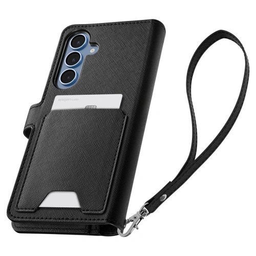 Etui z klapką Spigen Wallet S Samsung Galaxy S25+ Plus Black