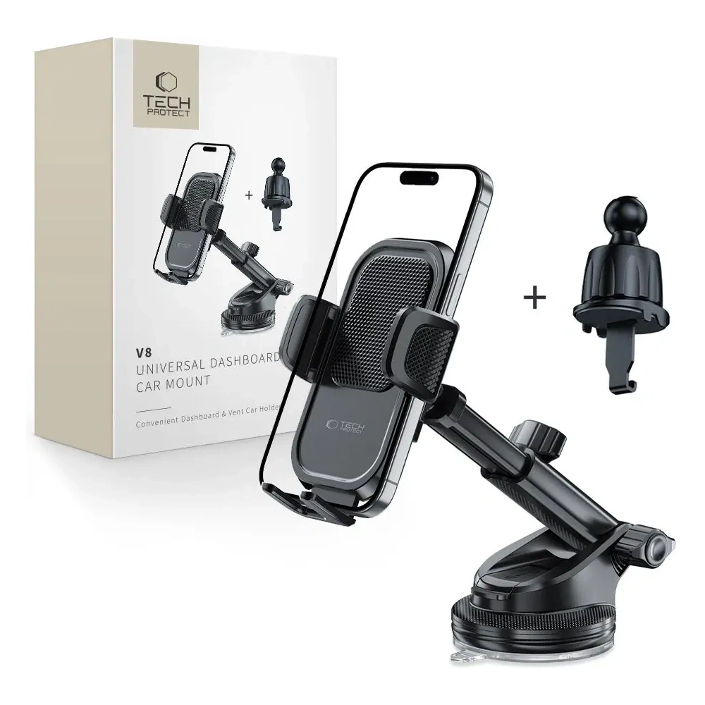 Wholesale Tech-Protect V8 Universal Dashboard & Vent Car Mount Black - THP3898 - {ean13} - Hurt