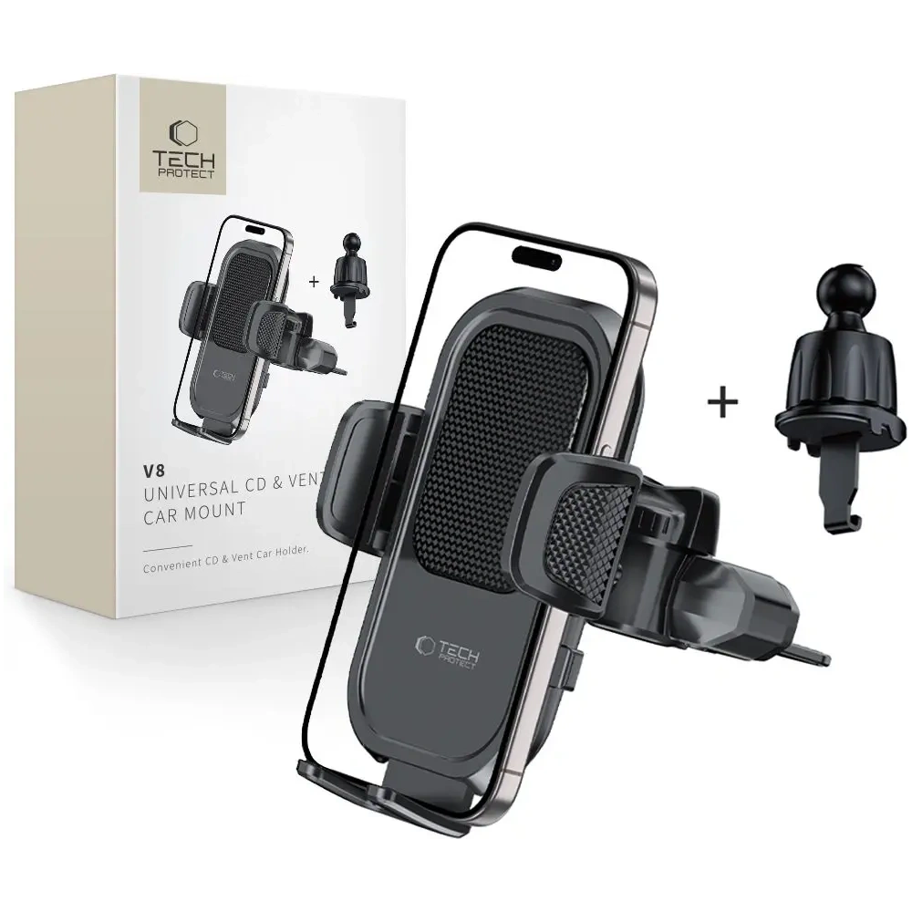 Hurtownia GSM - Uchwyt samochodowy do kratki Tech-Protect V8 Universal CD & Vent Car Mount Black - THP3899 - {ean13} - Hurt