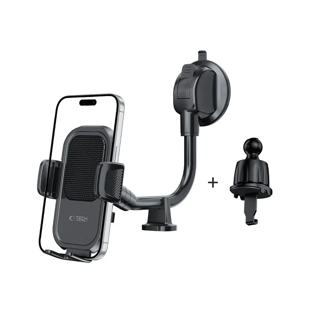Hurtownia GSM - Uchwyt samochodowy na kokpit / szybę Tech-Protect V8 Universal Long Arm Dashboard & Windshield Car Mount Black - THP3900 - {ean13} - Hurt