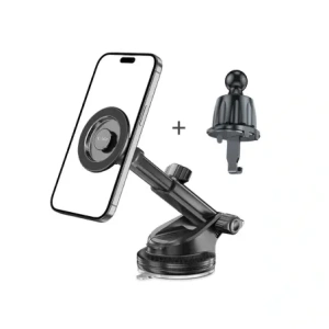 Hurtownia GSM - Magnetický držák na telefon do auta na palubní desku / okno / do mřížky Tech-Protect N58 Magnetic MagSafe držák do auta na palubní desku a ventilaci černý - THP3902 - {ean13} - Hurt