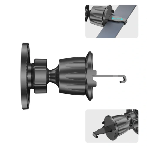 Magnetyczny uchwyt samochodowy na kokpit / szybę / do kratki Tech-Protect N58 Magnetic MagSafe Dashboard & Vent Car Mount Black