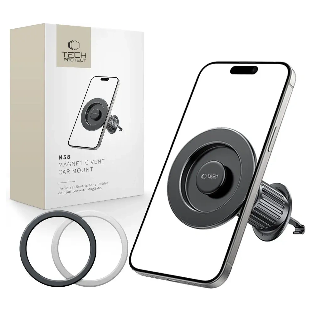 Wholesale Tech-Protect N58 Magnetic MagSafe Vent Car Mount Black - THP3903 - {ean13} - Hurt