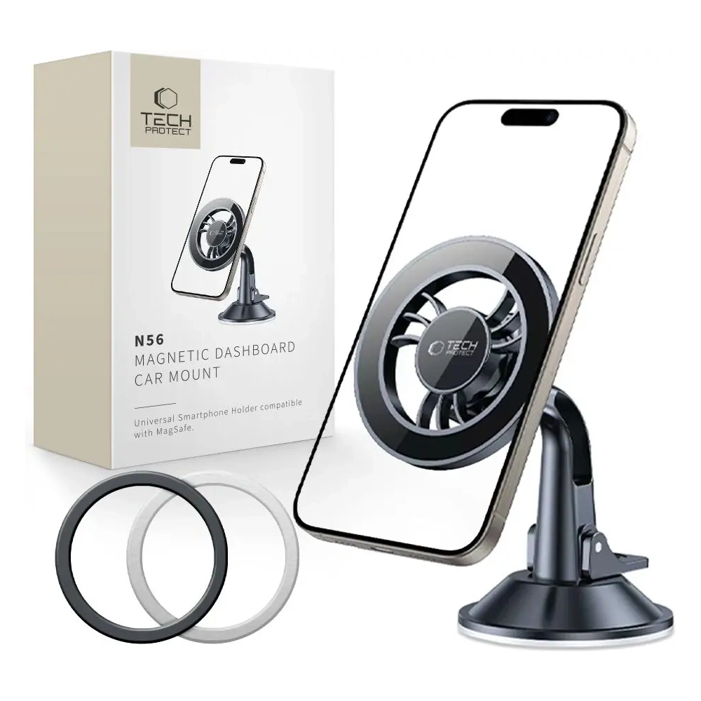 Wholesale Tech-Protect N56 Magnetic MagSafe Dashboard Shrt Car Mount Black - THP3904 - {ean13} - Hurt