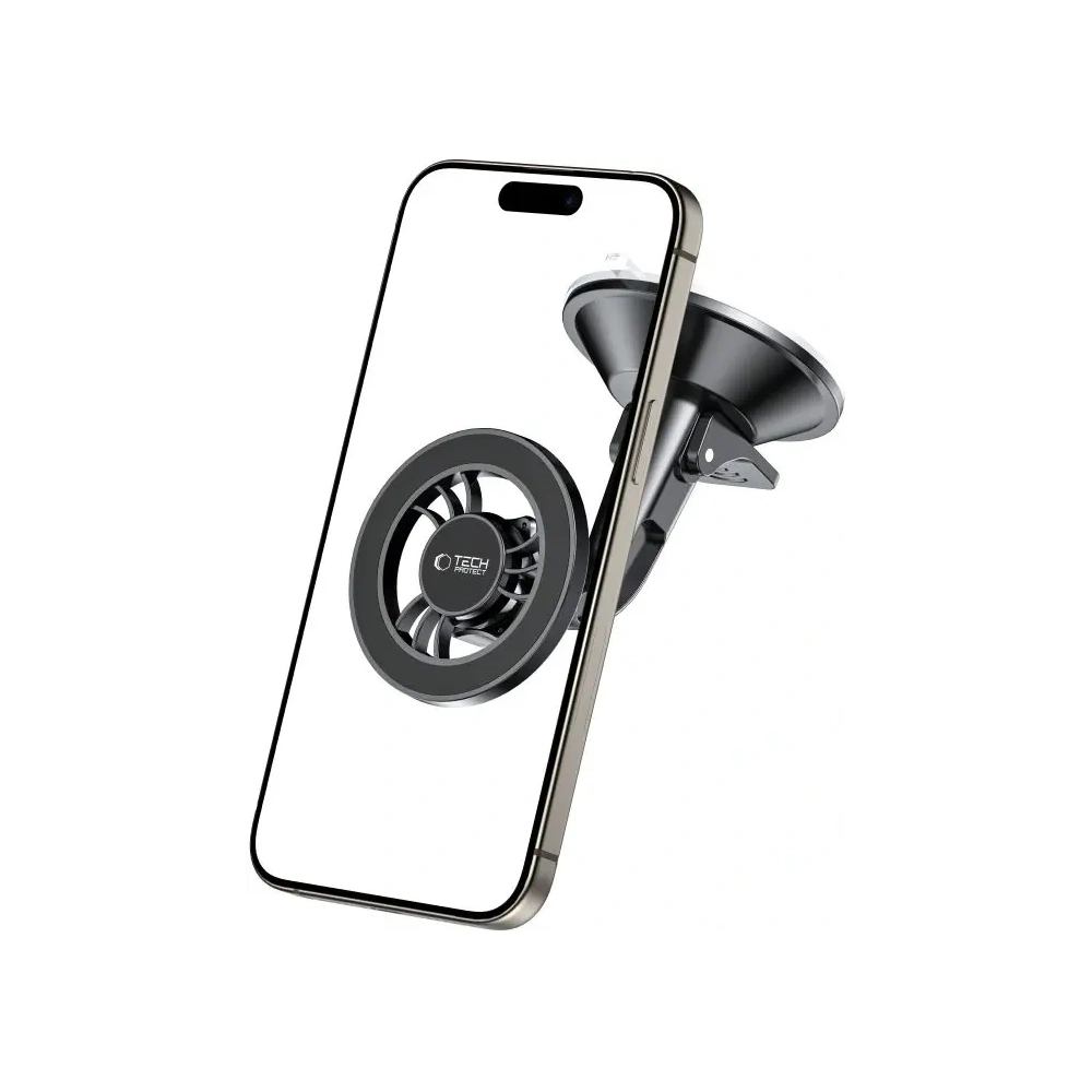Hurtownia GSM - Magnetický držák na telefonu do auta na palubní desku / sklo Tech-Protect N56 Magnetic MagSafe Dashboard Shrt Car Mount Black - THP3904 - {ean13} - Hurt