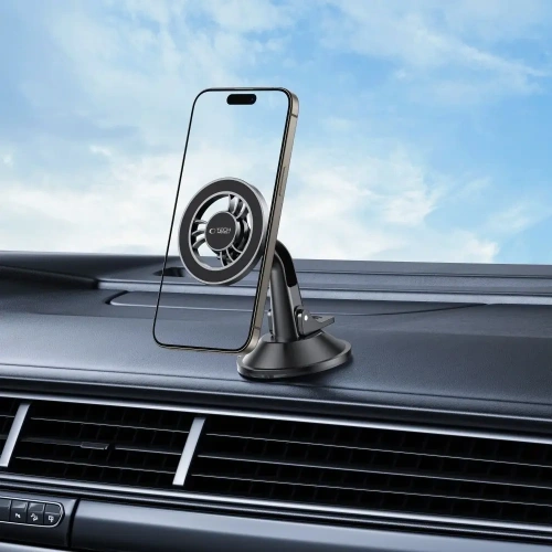 Magnetyczny uchwyt samochodowy na kokpit / szybę Tech-Protect N56 Magnetic MagSafe Dashboard Shrt Car Mount Black