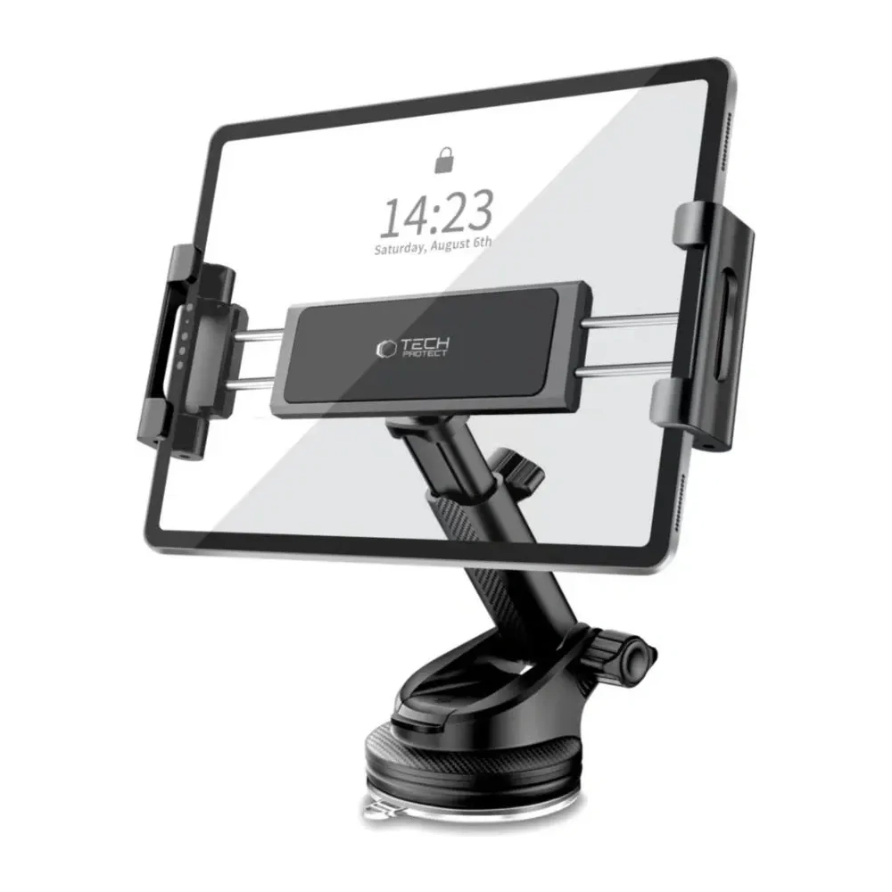Hurtownia GSM - Uchwyt samochodowy na kokpit / szybę / do kratki do tableta Tech-Protect V4 Universal Windshield & Dashboard Car Mount For Tablet Black - THP3905 - {ean13} - Hurt