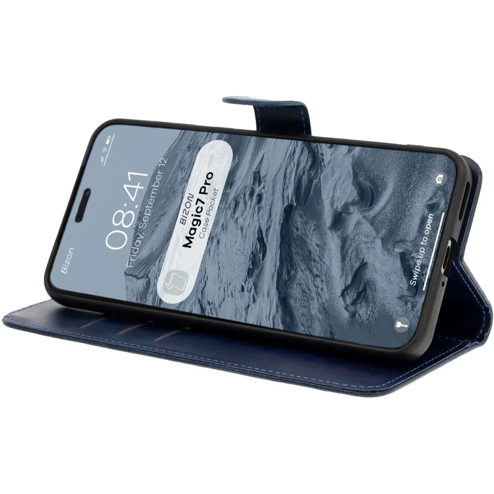 Hurtownia GSM - Etui z klapką Bizon Case Pocket do Honor Magic7 Pro granatowe - BIZ8346 - {ean13} - Hurt