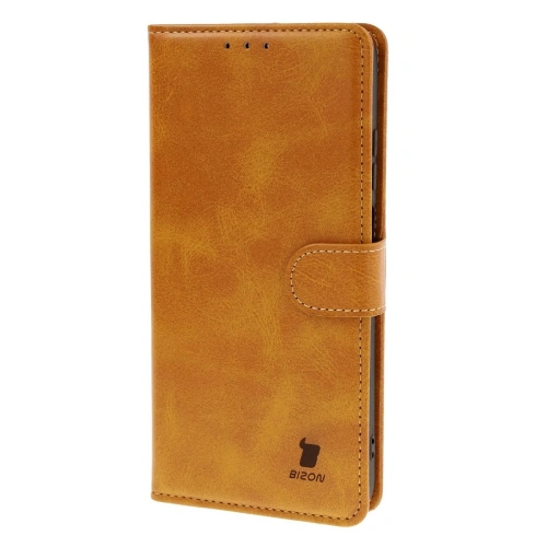 Etui z klapką Bizon Case Pocket do Motorola Moto G15 / G15 Power / G05 brązowe