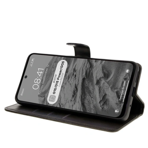Etui z klapką Bizon Case Pocket do Motorola Moto G15 / G15 Power / G05 czarne