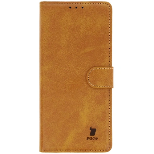 Etui z klapką Bizon Case Pocket do Motorola Moto G75 5G brązowe