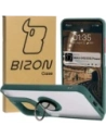 Bizon Case Hybrid Ring Motorola Moto G15 / G15 Power smoky with a dark green frame