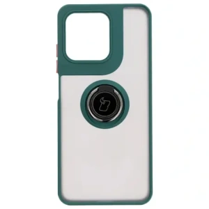 Hurtownia GSM - Etui s úchytem na prst Bizon Case Hybrid Ring pro Motorola Moto G15 / G15 Power kouřové s tmavě zeleným rámem - BIZ8353 - {ean13} - Hurt