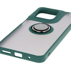 Hurtownia GSM - Etui s úchytem na prst Bizon Case Hybrid Ring pro Motorola Moto G15 / G15 Power kouřové s tmavě zeleným rámem - BIZ8353 - {ean13} - Hurt