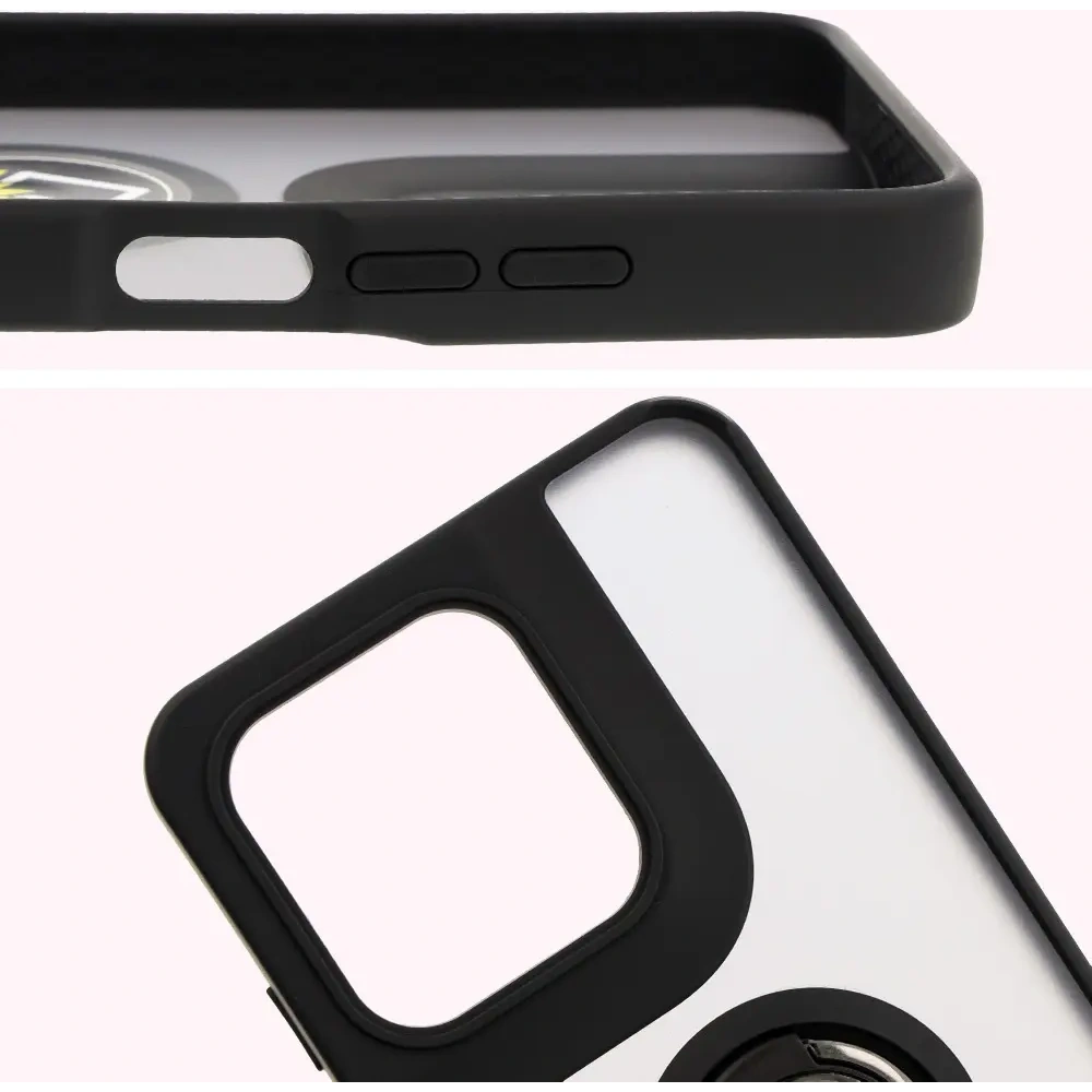 Wholesale Bizon Case Hybrid Ring Motorola Moto G15 / G15 Power smoky with a black frame - BIZ8354 - {ean13} - Hurt