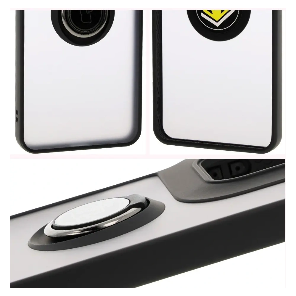 Wholesale Bizon Case Hybrid Ring Motorola Moto G15 / G15 Power smoky with a black frame - BIZ8354 - {ean13} - Hurt